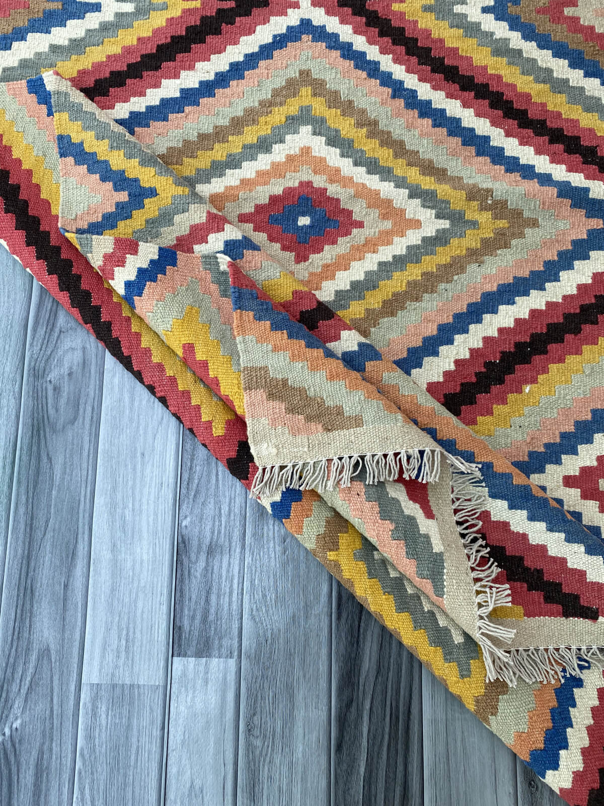 Handmade Afghan Chobi Kilim Rug 168x116 cm KAS#812