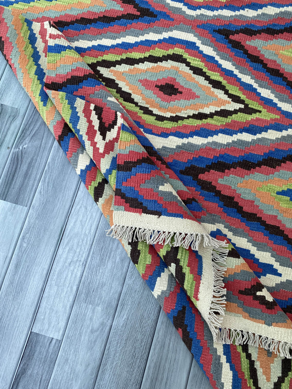 Handmade Afghan Chobi Kilim Rug 159x120 cm KAS#813