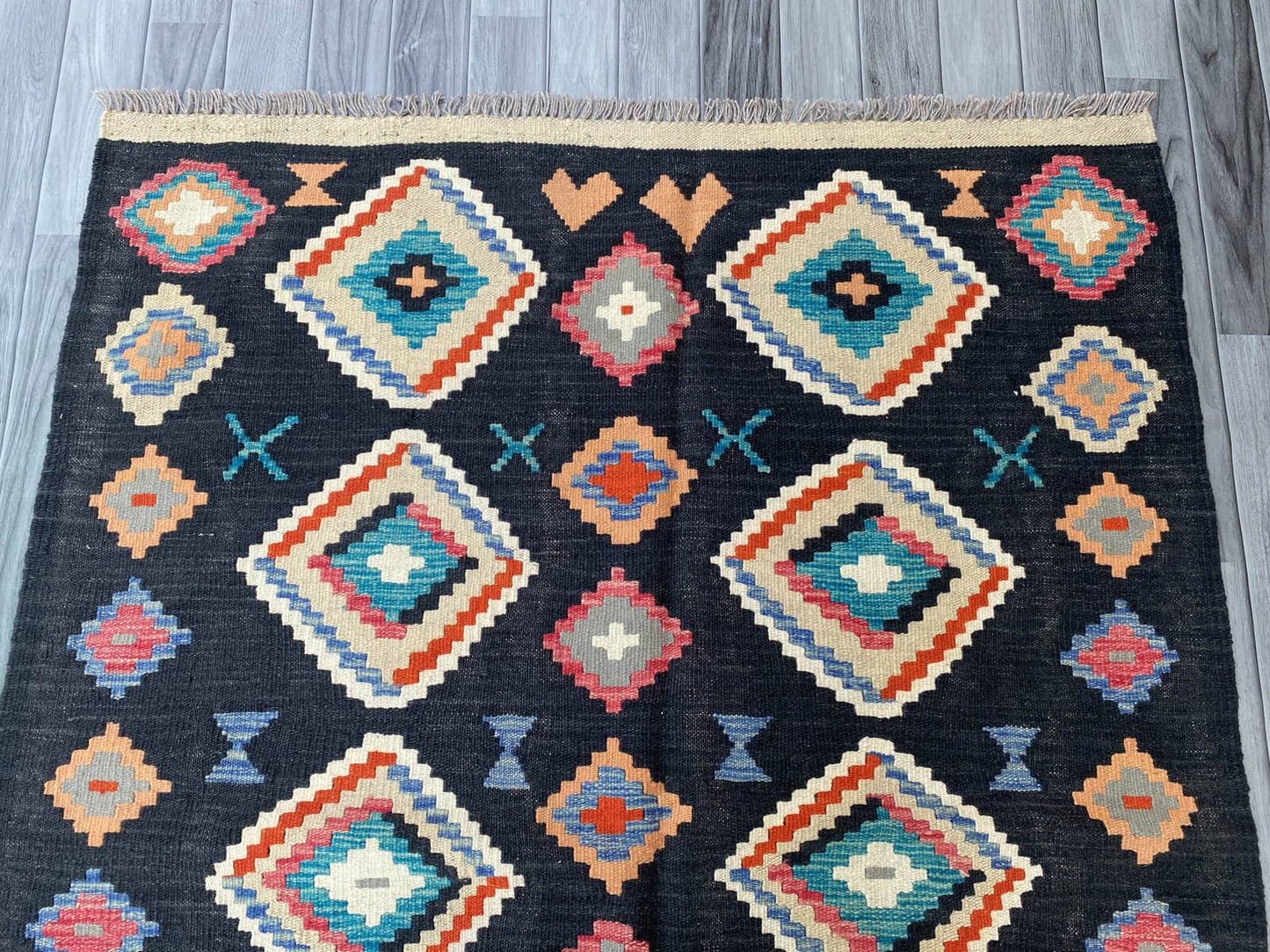Handmade Afghan Chobi Kilim Rug 166x127 cm KAS#816