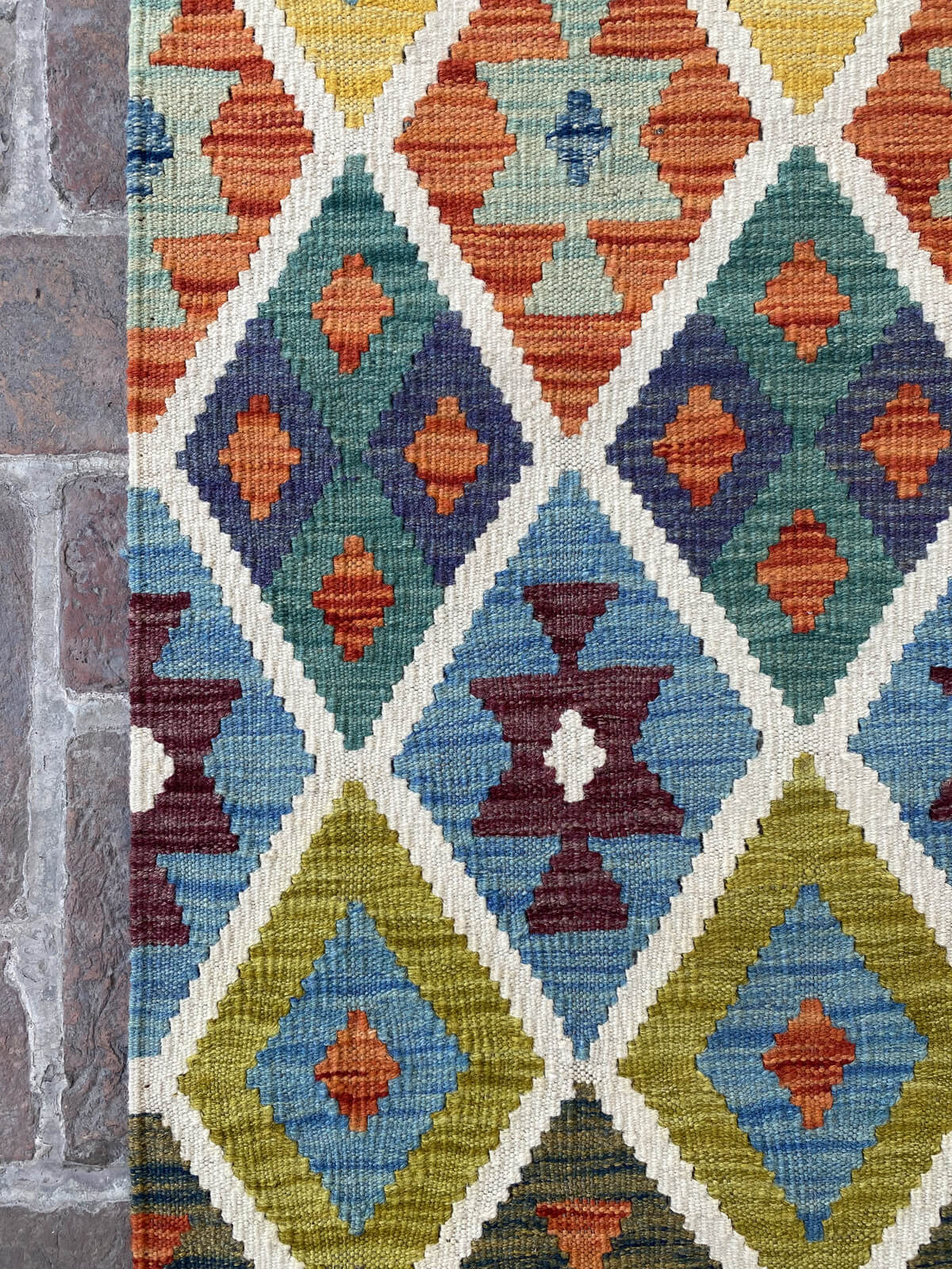 Handmade Afghan Chobi Kilim Runner Rug 386x76 cm KAS#817