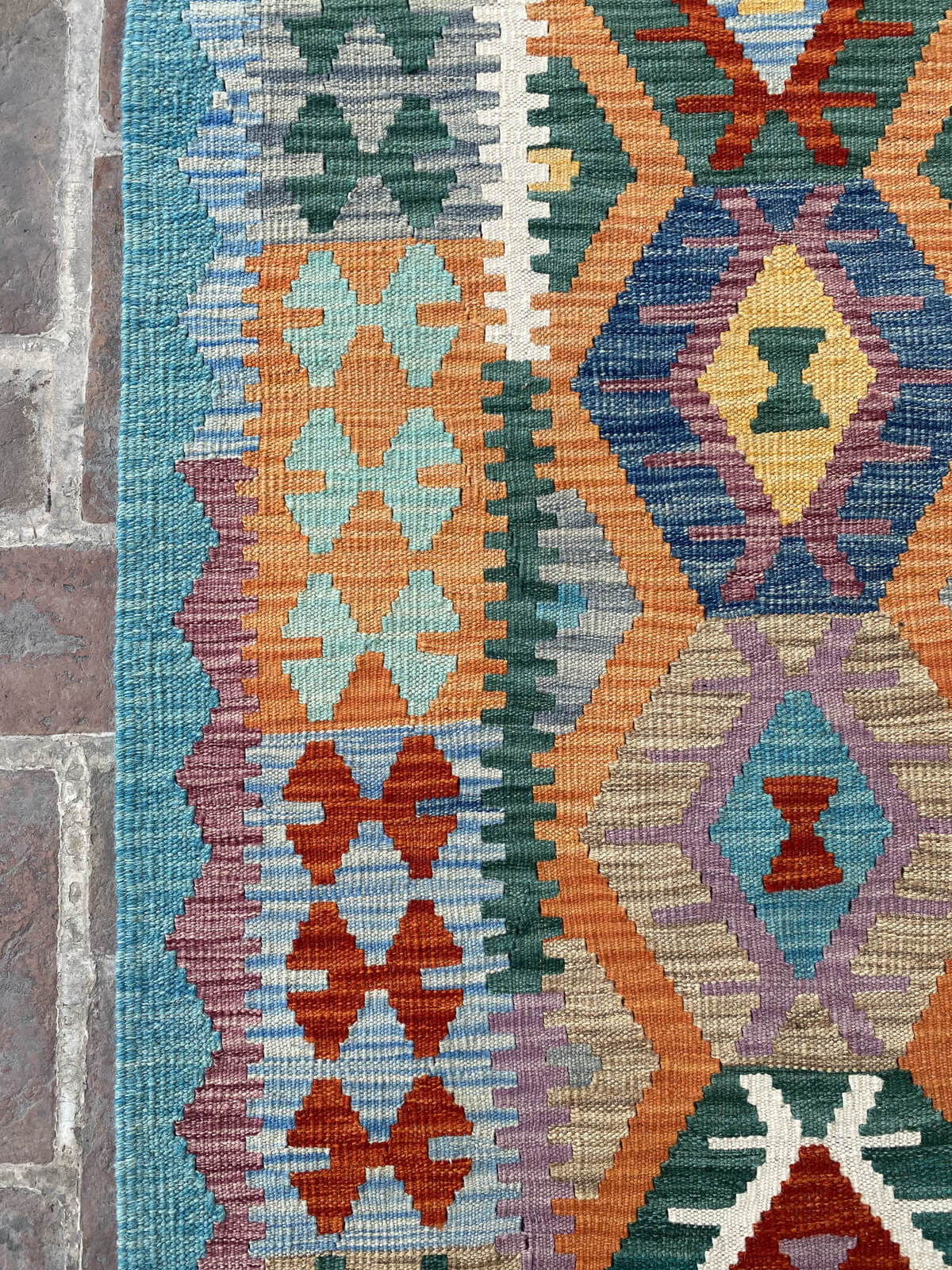 Handmade Afghan Chobi Kilim Runner Rug 480x86 cm KAS#818