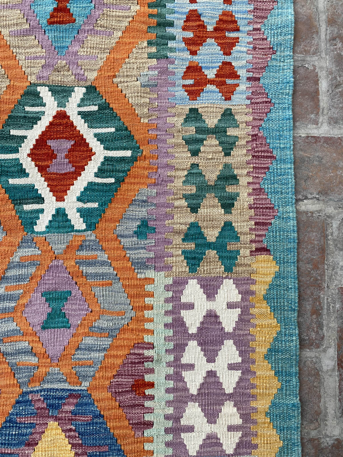 Handmade Afghan Chobi Kilim Runner Rug 480x86 cm KAS#818