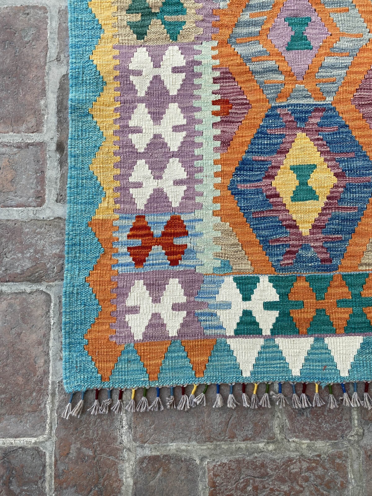 Handmade Afghan Chobi Kilim Runner Rug 480x86 cm KAS#818