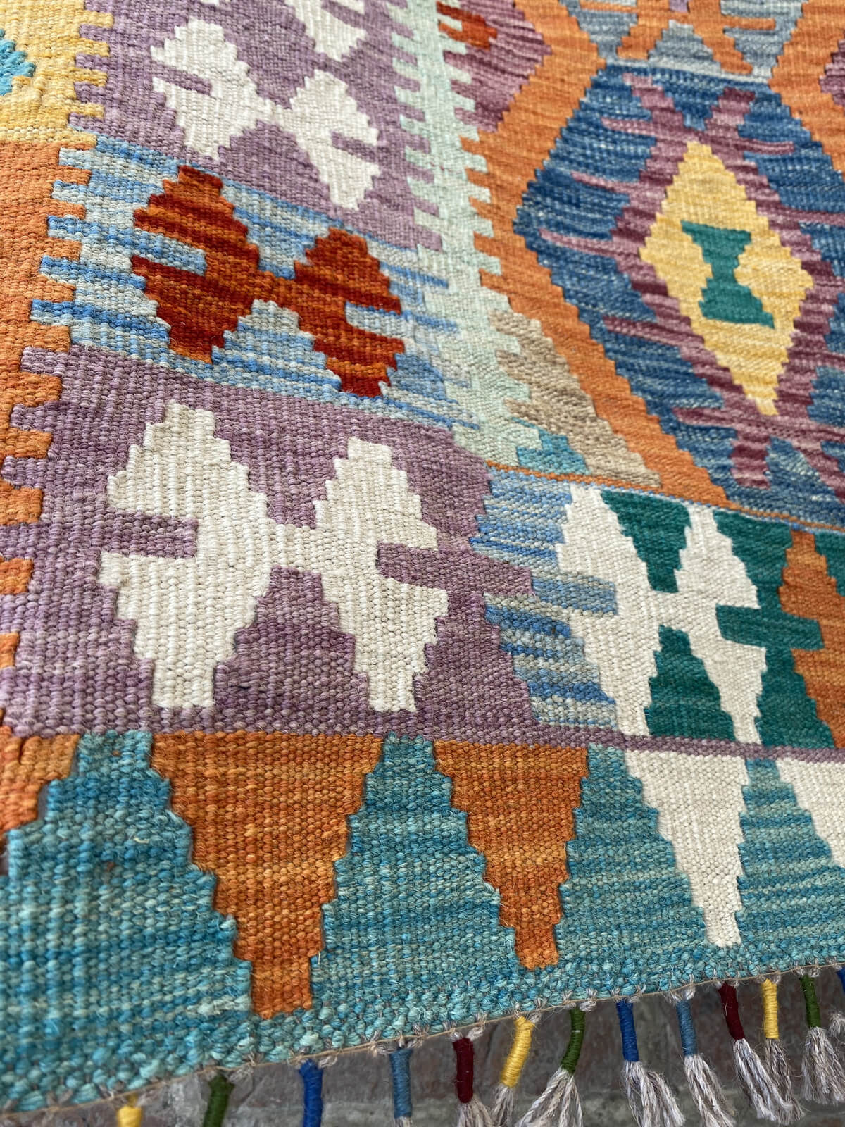 Handmade Afghan Chobi Kilim Runner Rug 480x86 cm KAS#818