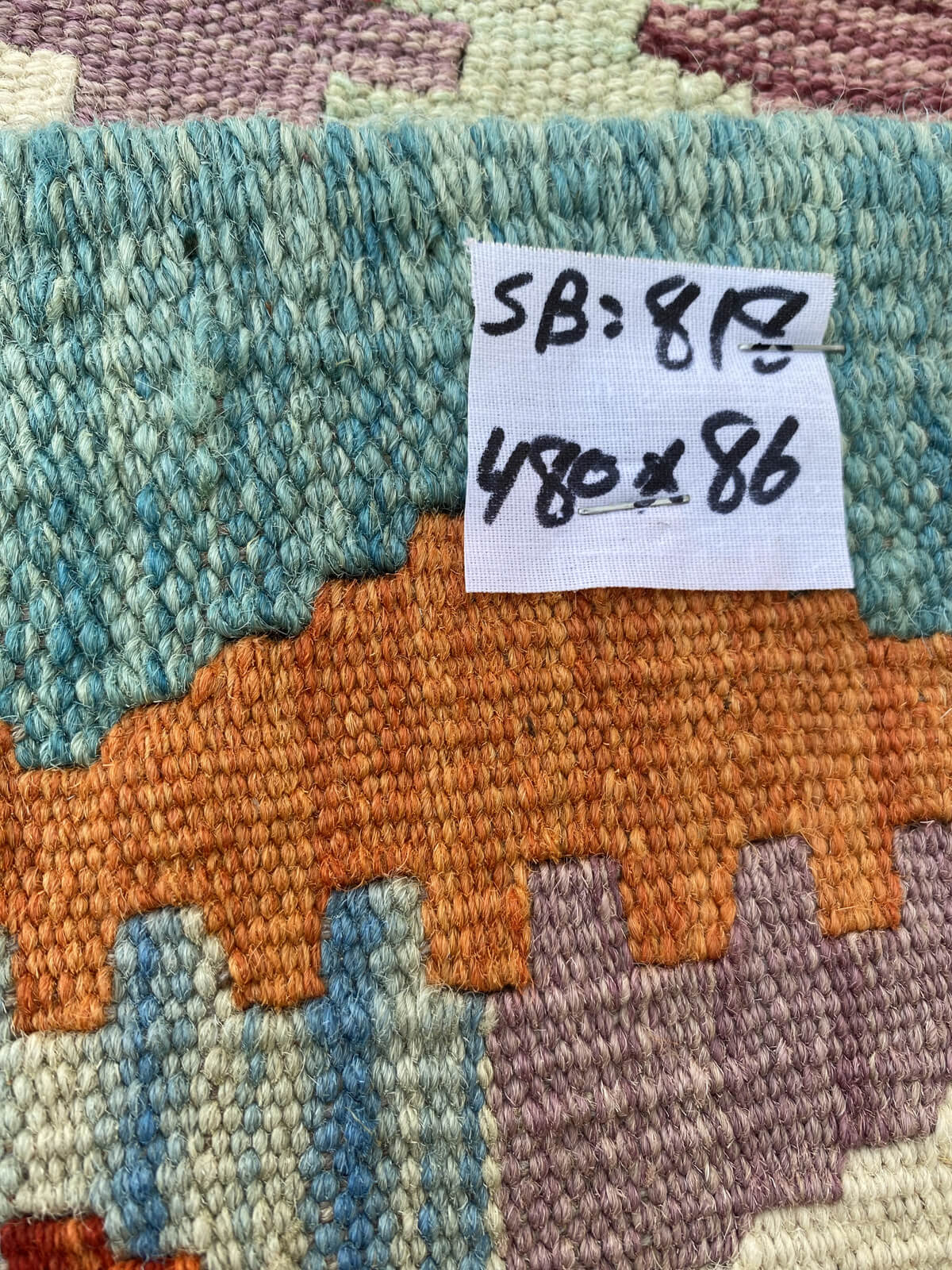 Handmade Afghan Chobi Kilim Runner Rug 480x86 cm KAS#818