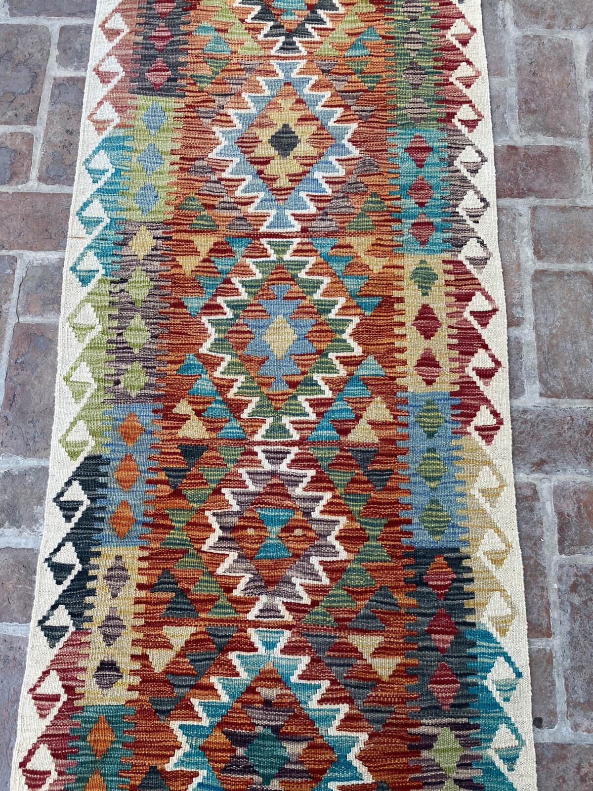 Handmade Afghan Chobi Kilim Runner Rug 492x82 cm KAS#819