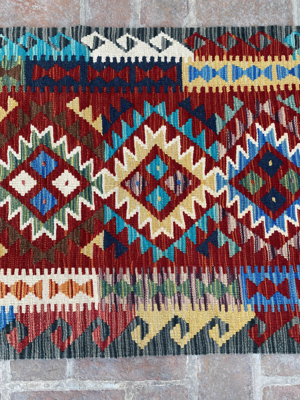 Handmade Afghan Chobi Kilim Runner Rug 488x78 cm KAS#820