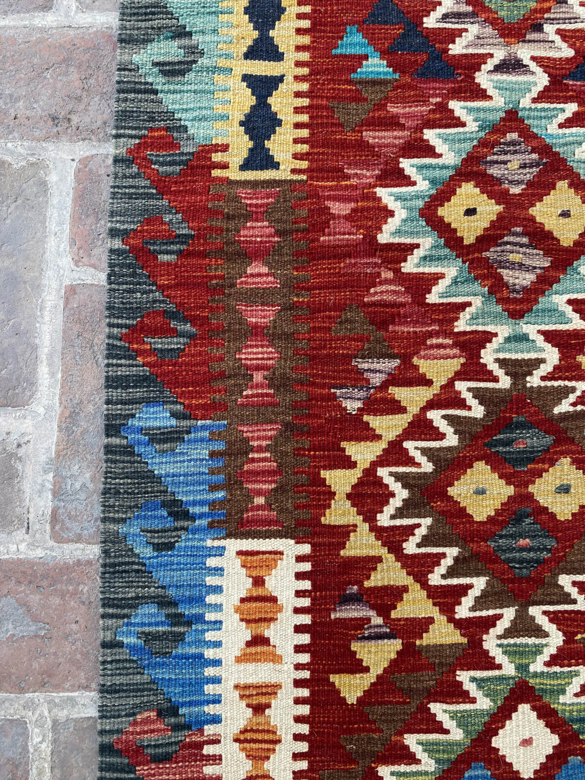 Handmade Afghan Chobi Kilim Runner Rug 488x78 cm KAS#820