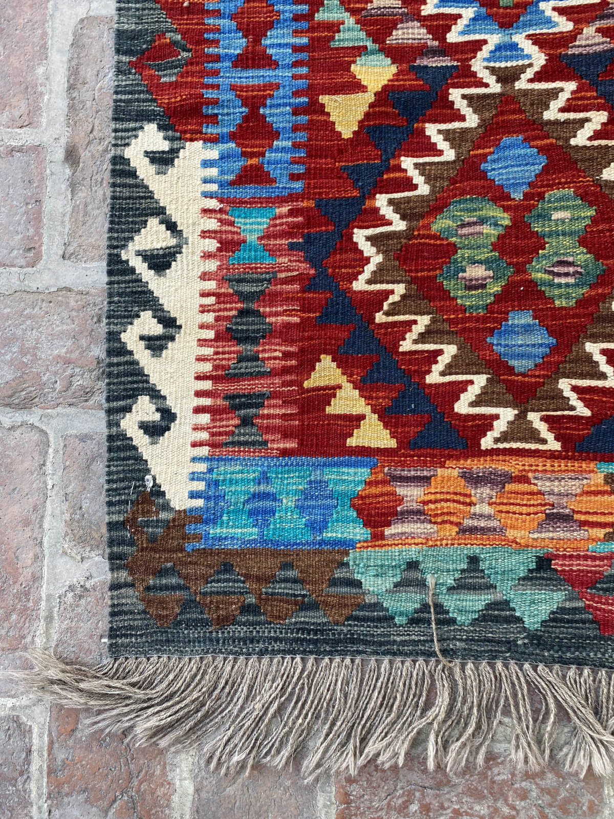 Handmade Afghan Chobi Kilim Runner Rug 488x78 cm KAS#820