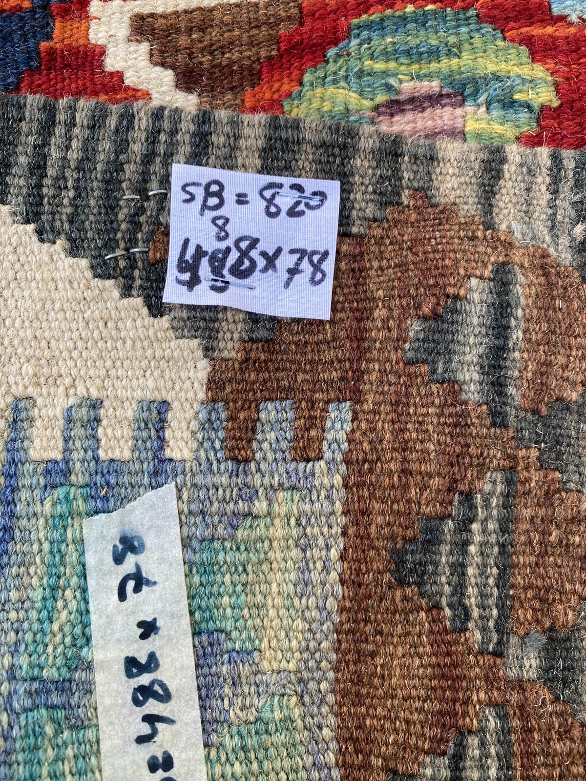 Handmade Afghan Chobi Kilim Runner Rug 488x78 cm KAS#820
