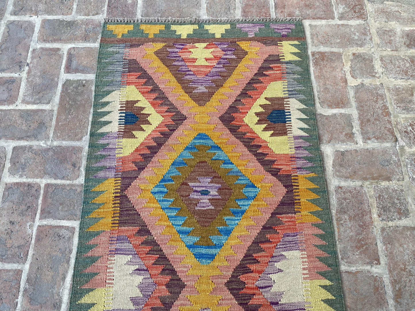 Handmade Afghan Chobi Kilim Runner Rug 491x81 cm KAS#821