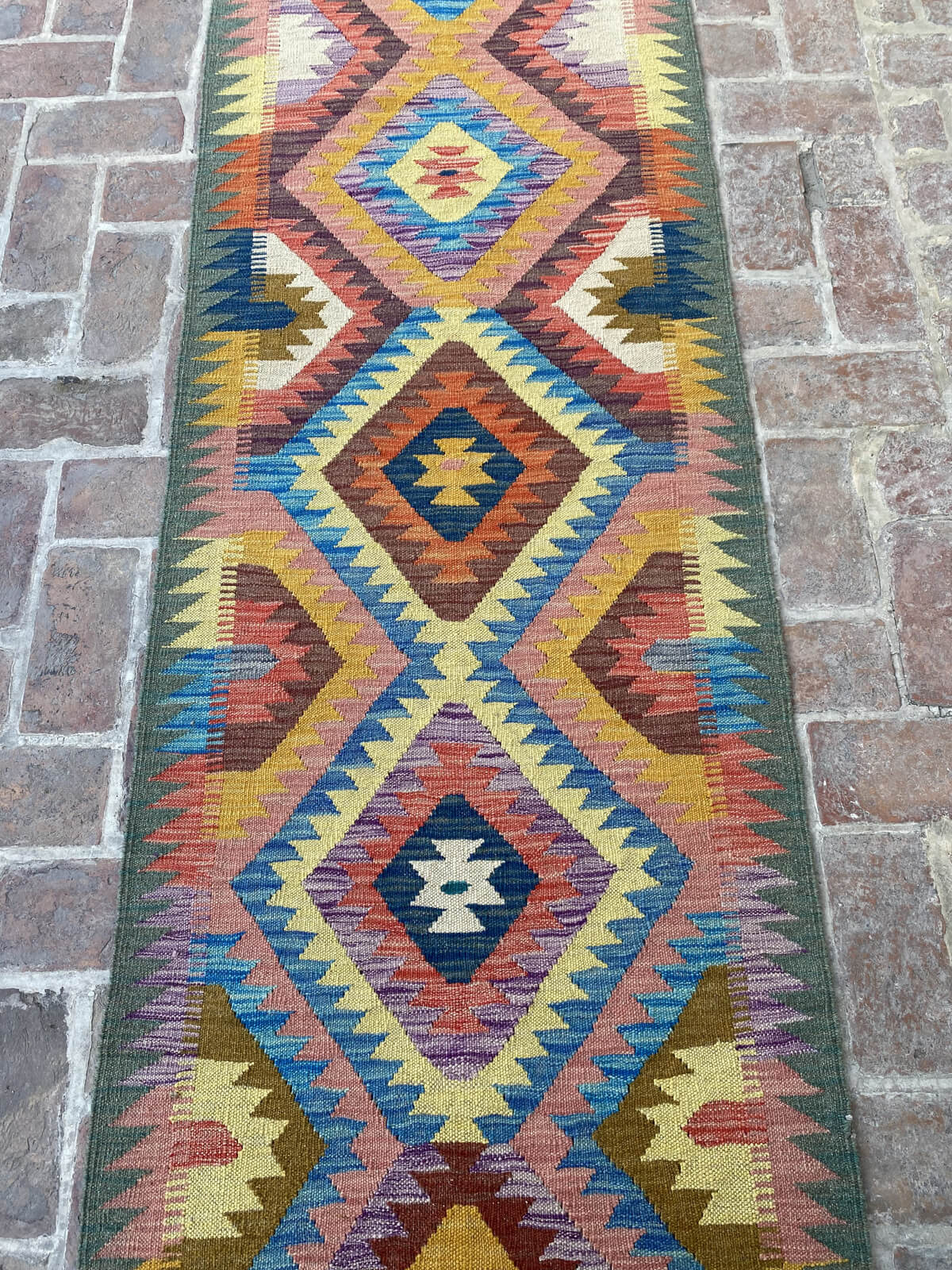 Handmade Afghan Chobi Kilim Runner Rug 491x81 cm KAS#821
