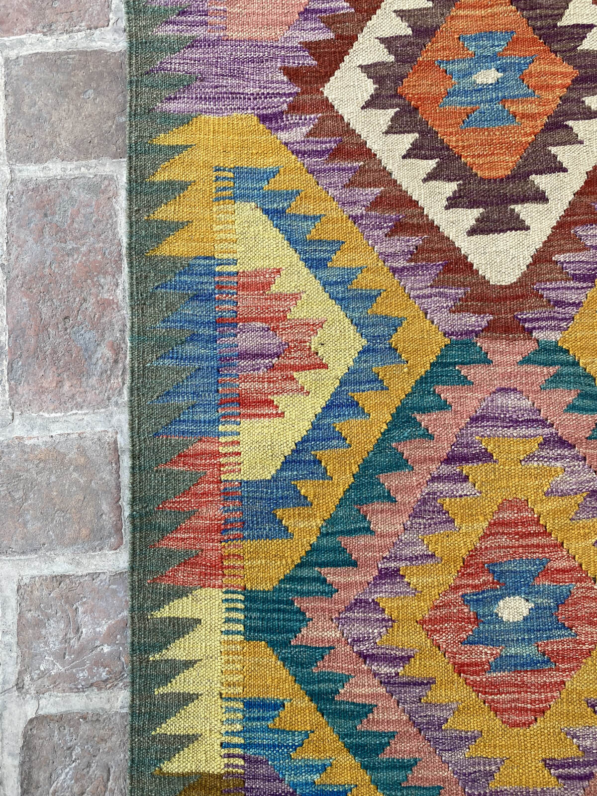 Handmade Afghan Chobi Kilim Runner Rug 491x81 cm KAS#821