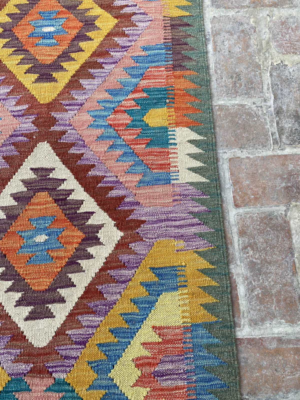 Handmade Afghan Chobi Kilim Runner Rug 491x81 cm KAS#821