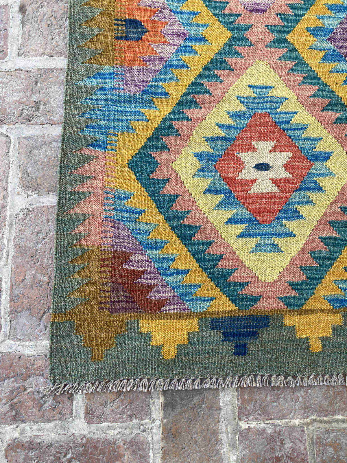 Handmade Afghan Chobi Kilim Runner Rug 491x81 cm KAS#821