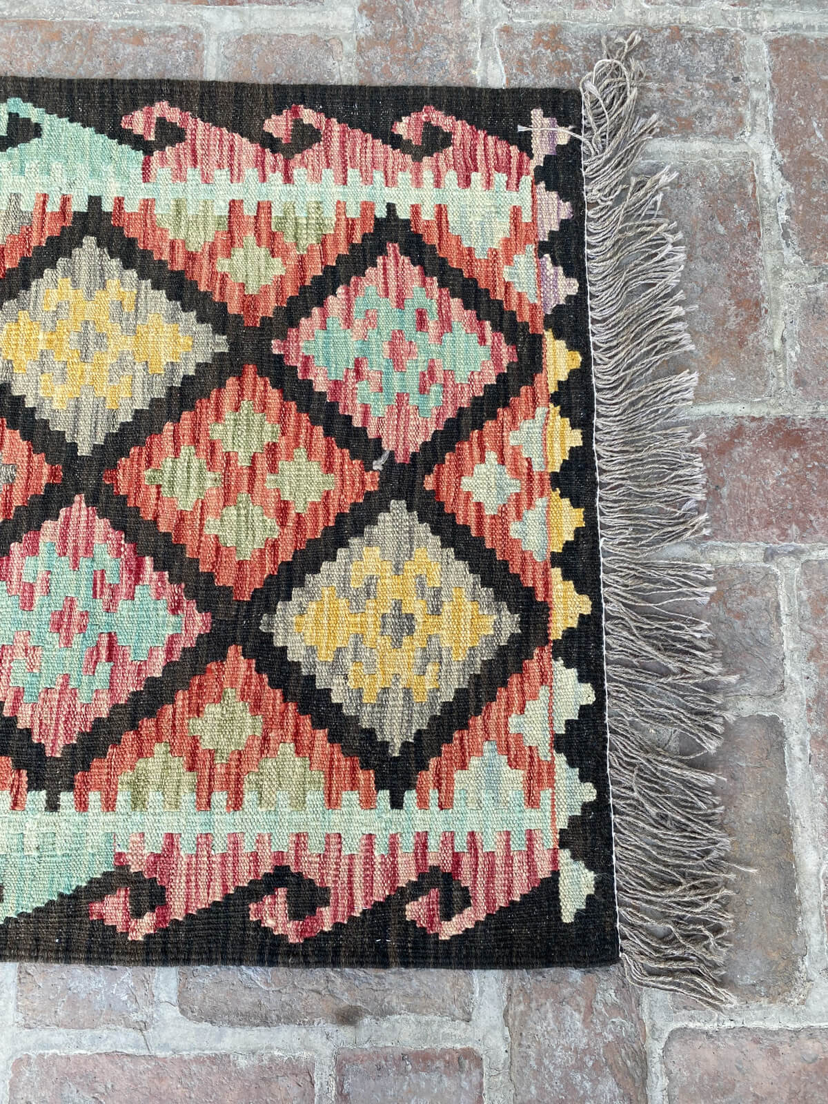 Handmade Afghan Chobi Kilim Runner Rug 396x82 cm KAS#822