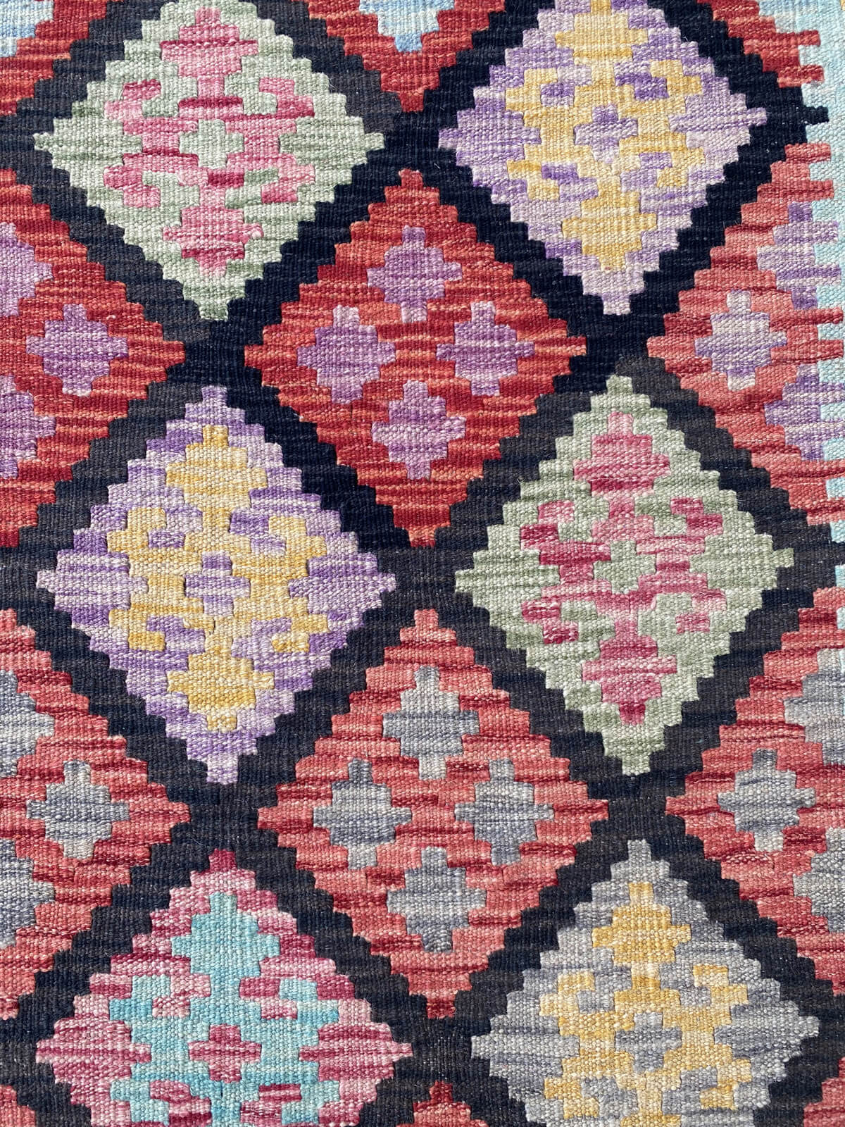 Handmade Afghan Chobi Kilim Runner Rug 396x82 cm KAS#822