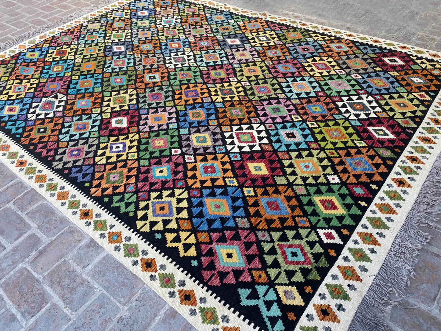 Handmade Afghan Chobi Kilim Rug 348x258 cm KAS#823