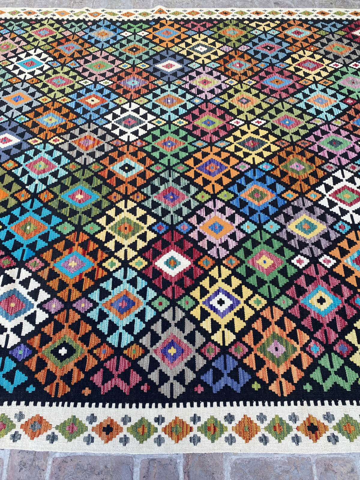 Handmade Afghan Chobi Kilim Rug 348x258 cm KAS#823