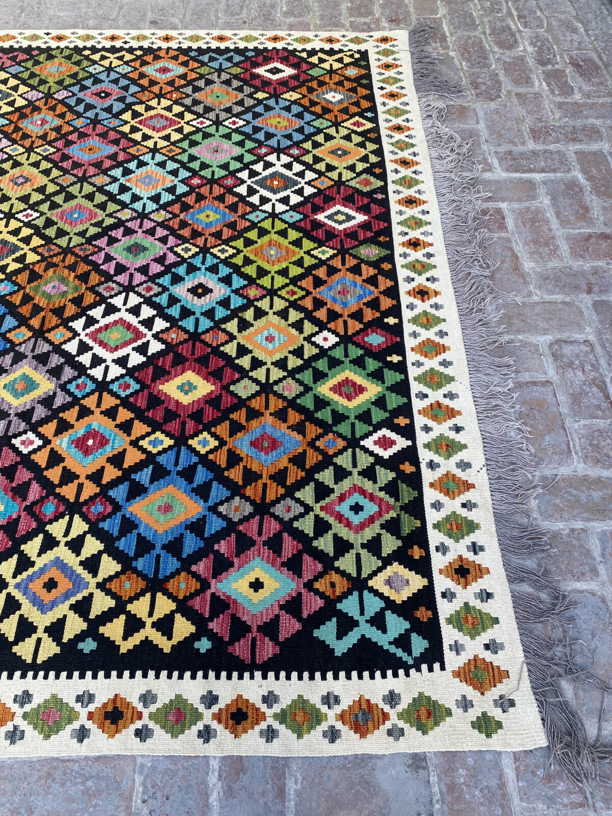 Handmade Afghan Chobi Kilim Rug 348x258 cm KAS#823
