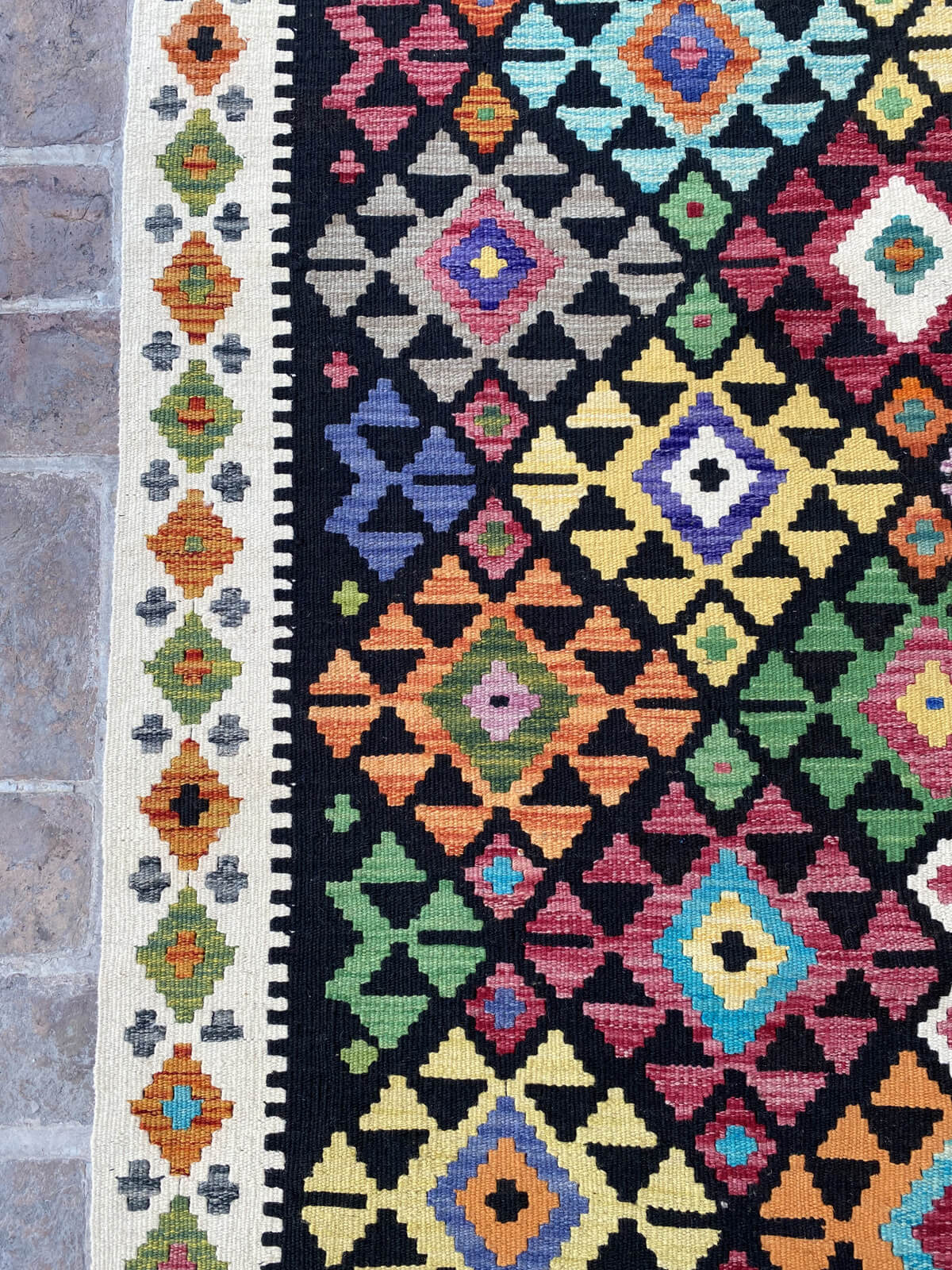 Handmade Afghan Chobi Kilim Rug 348x258 cm KAS#823