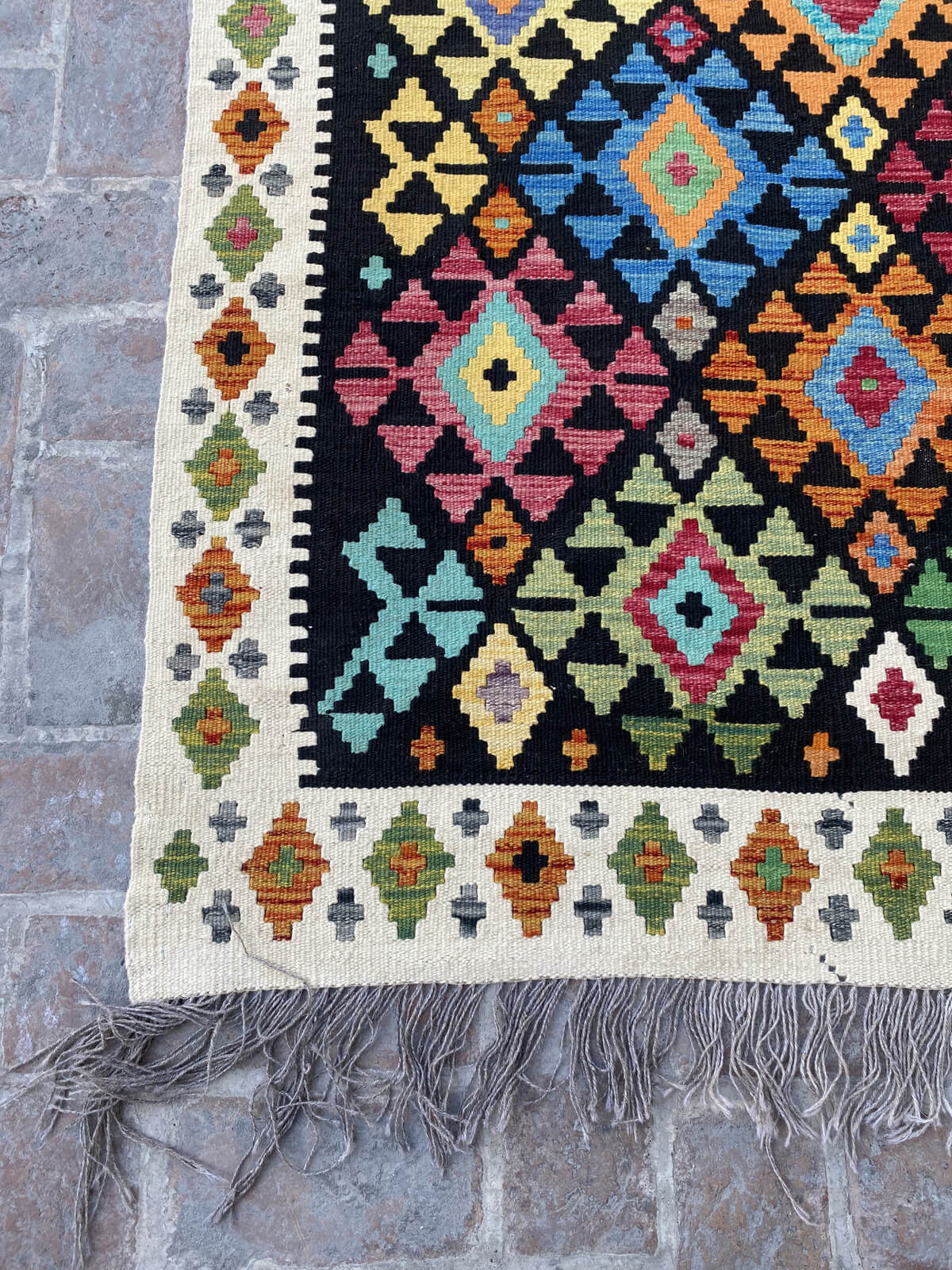 Handmade Afghan Chobi Kilim Rug 348x258 cm KAS#823