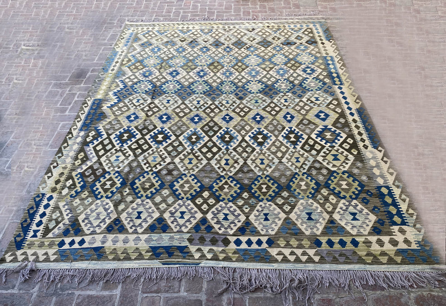 Handmade Afghan Chobi Kilim Rug 398x298 cm KAS#824