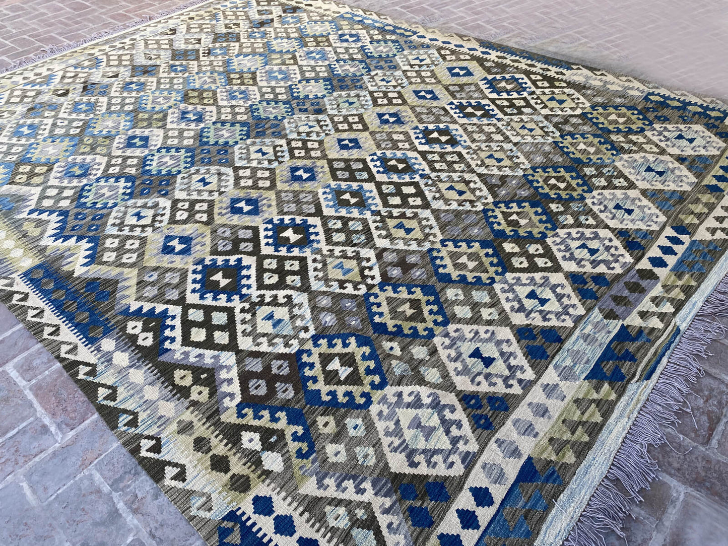 Handmade Afghan Chobi Kilim Rug 398x298 cm KAS#824
