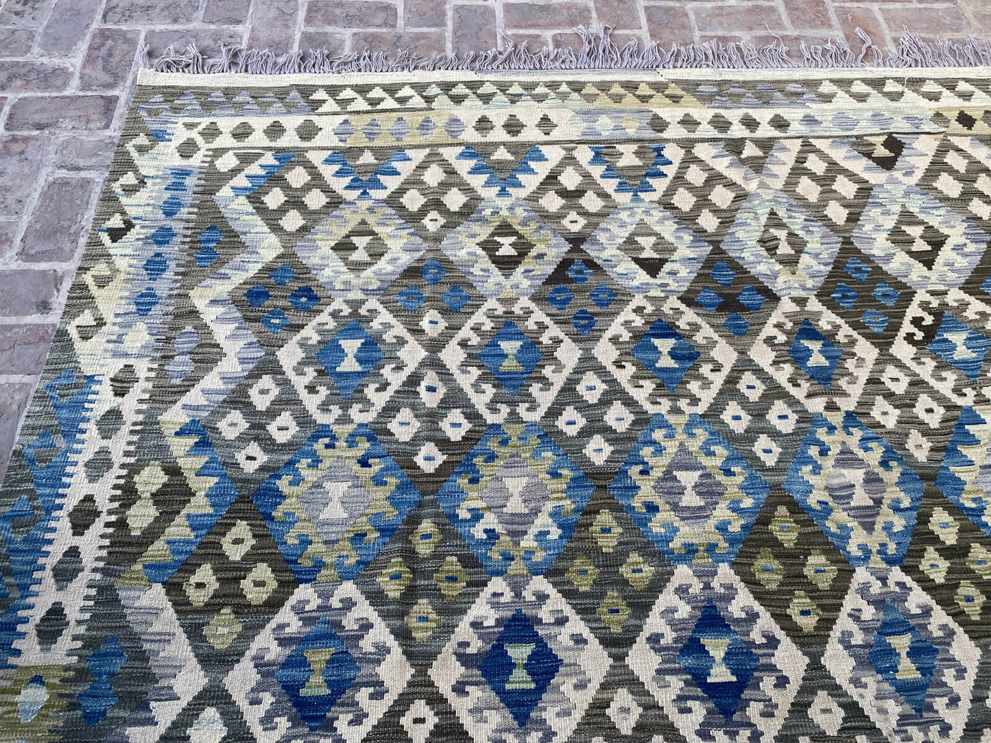 Handmade Afghan Chobi Kilim Rug 398x298 cm KAS#824