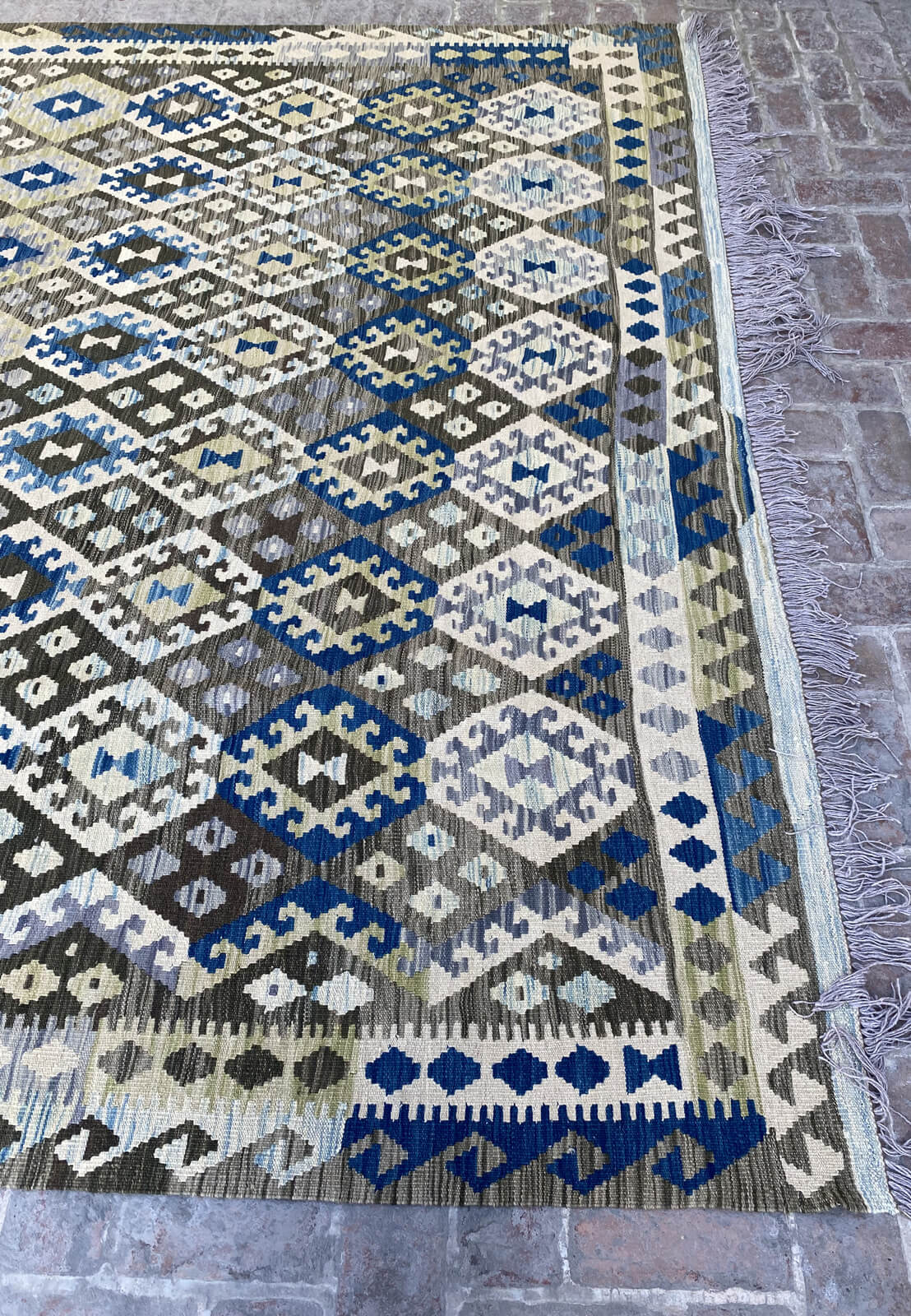 Handmade Afghan Chobi Kilim Rug 398x298 cm KAS#824
