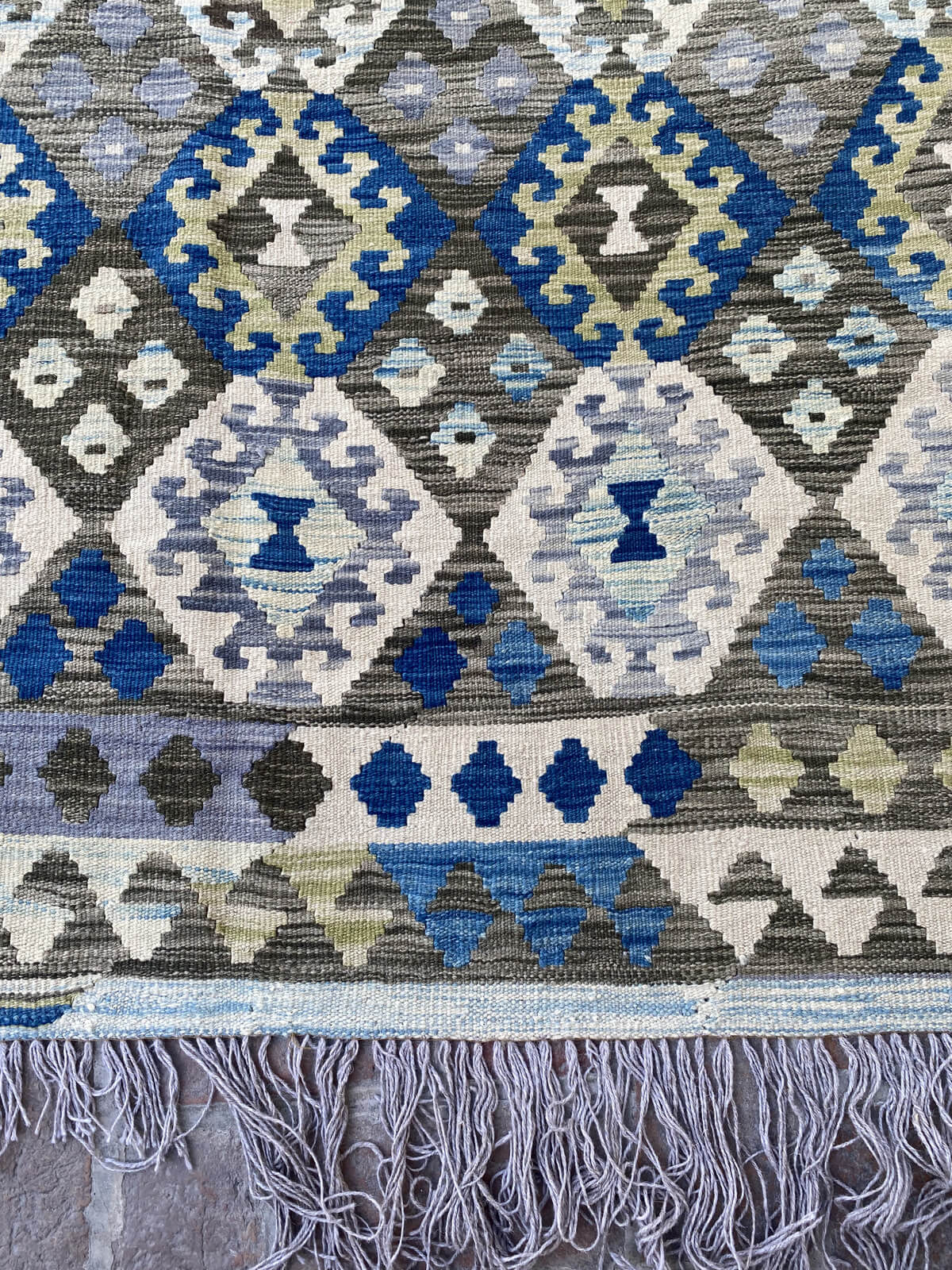 Handmade Afghan Chobi Kilim Rug 398x298 cm KAS#824
