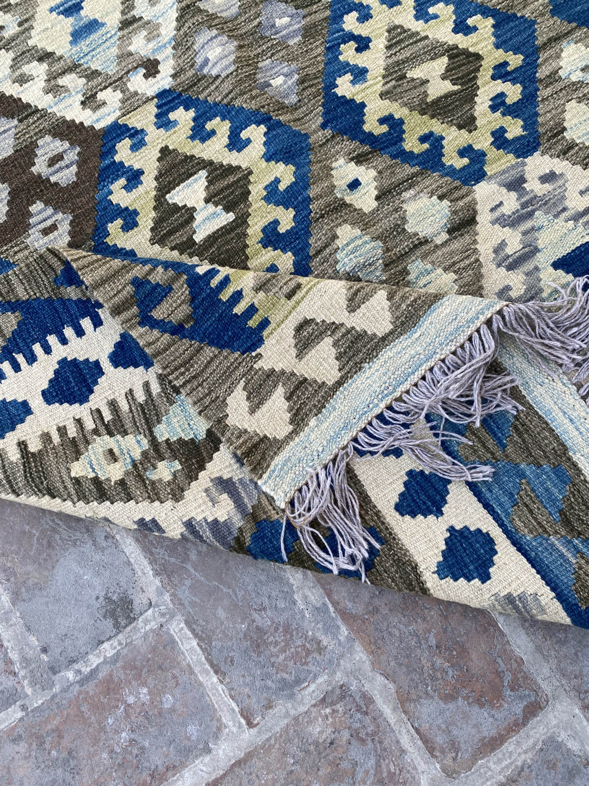 Handmade Afghan Chobi Kilim Rug 398x298 cm KAS#824