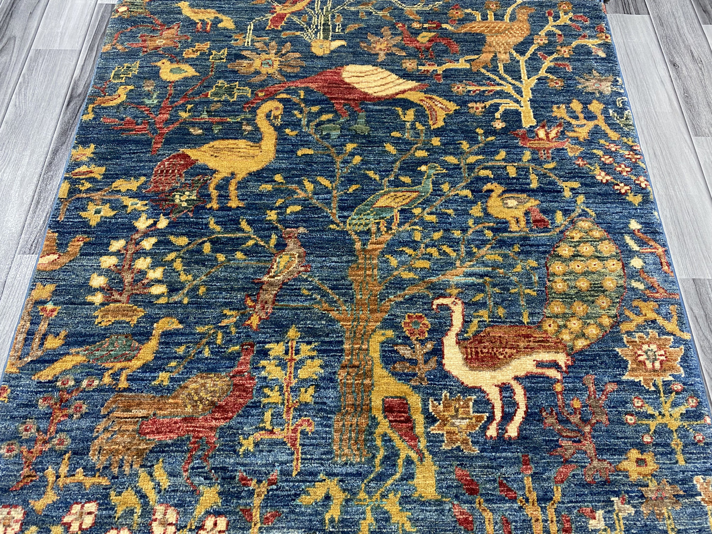 Handmade Chobi Pictorial Wool Rug 150 CM x 100 CM ( SS#68 )