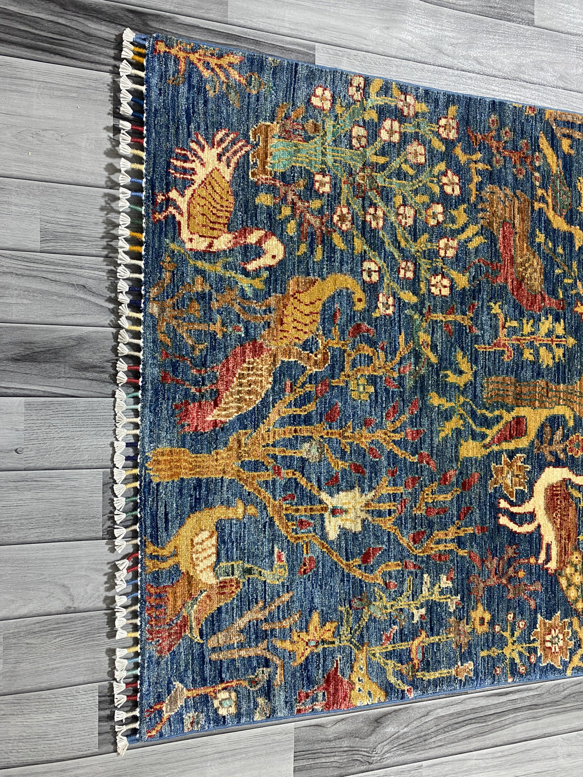 Handmade Chobi Pictorial Wool Rug 150 CM x 100 CM ( SS#68 )