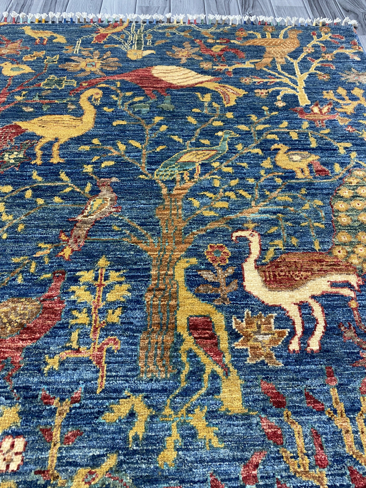 Handmade Chobi Pictorial Wool Rug 150 CM x 100 CM ( SS#68 )