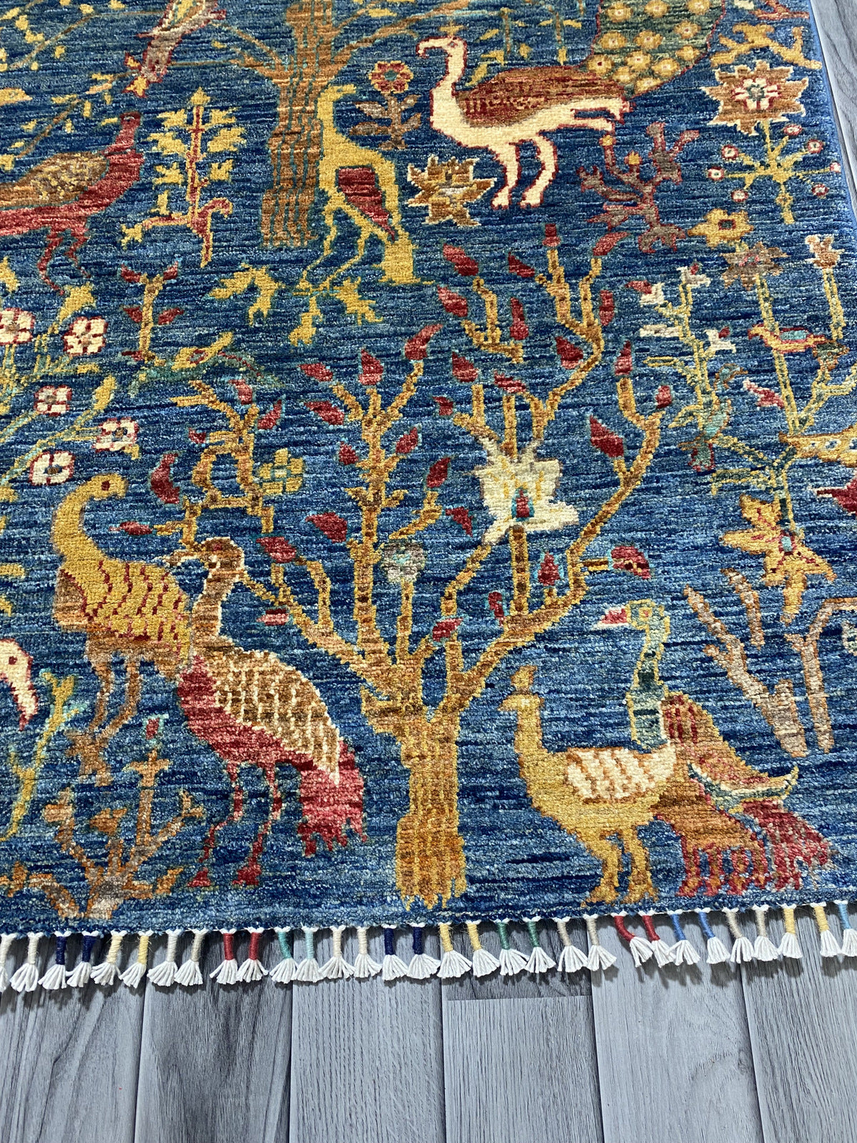 Handmade Chobi Pictorial Wool Rug 150 CM x 100 CM ( SS#68 )