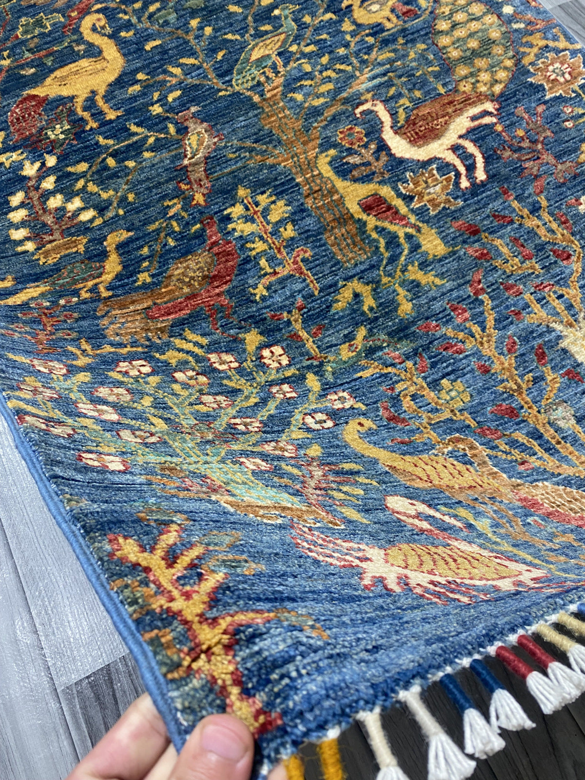 Handmade Chobi Pictorial Wool Rug 150 CM x 100 CM ( SS#68 )