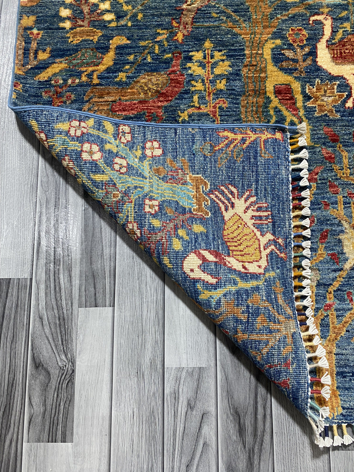 Handmade Chobi Pictorial Wool Rug 150 CM x 100 CM ( SS#68 )