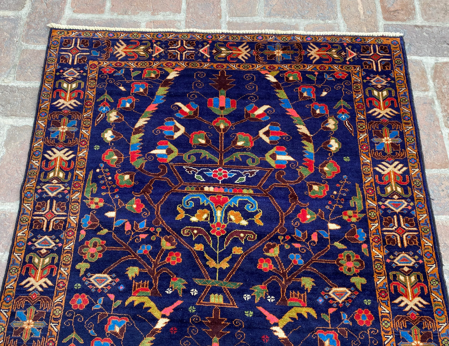 Handmade Afghan Traditional Balochi Rug 245 CM x 118 CM KAS#306