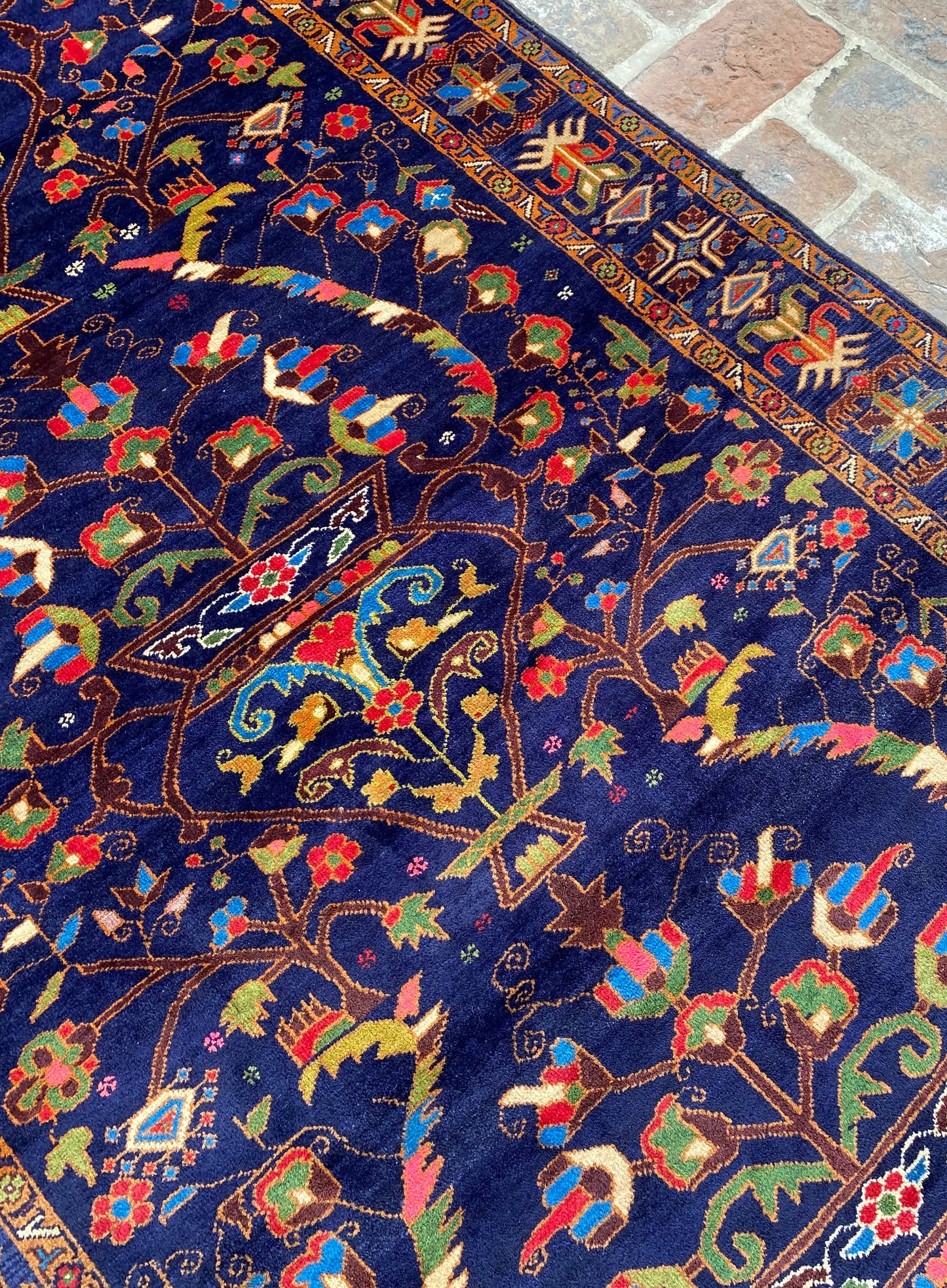 Handmade Afghan Traditional Balochi Rug 245 CM x 118 CM KAS#306
