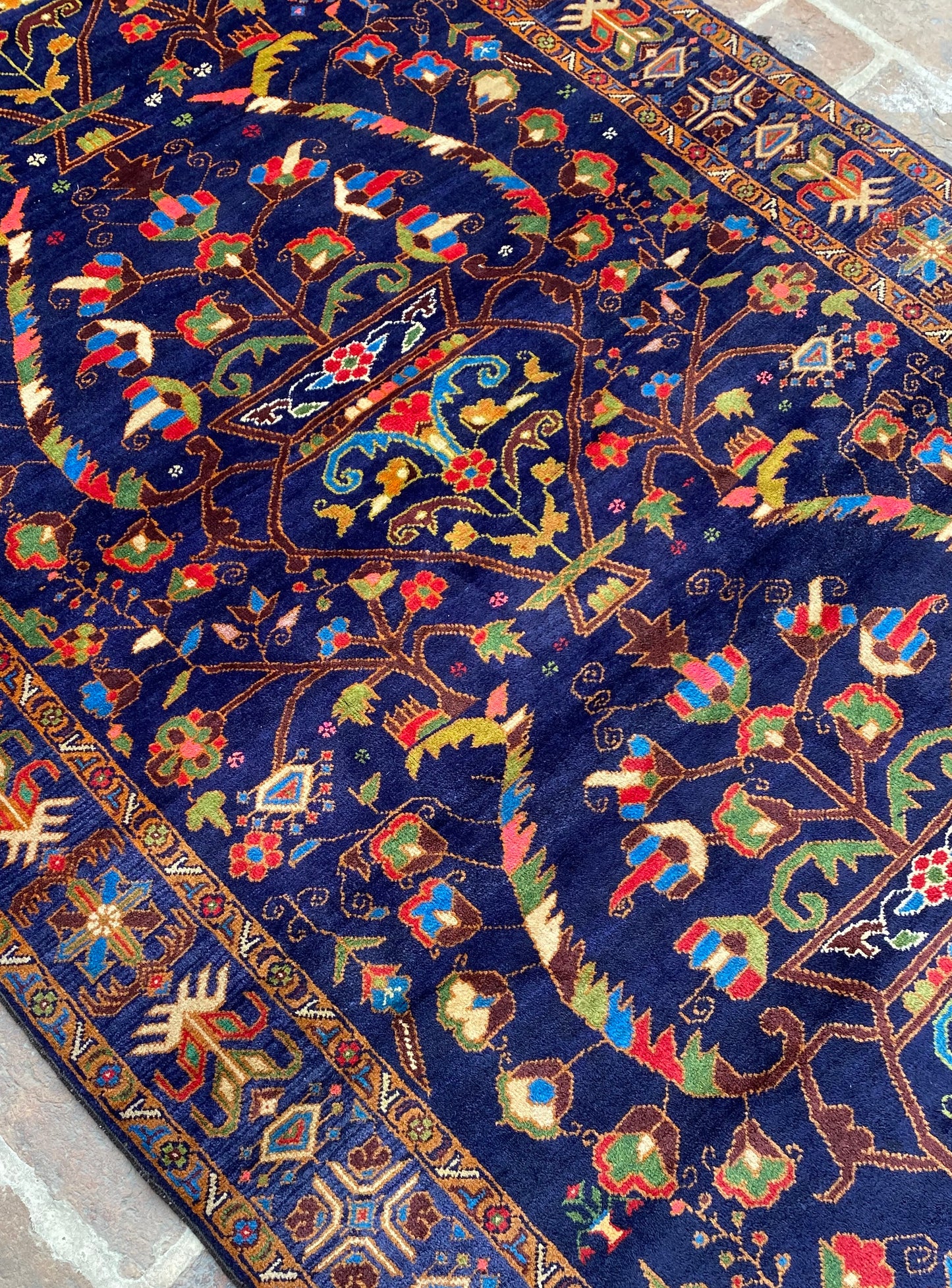 Handmade Afghan Traditional Balochi Rug 245 CM x 118 CM KAS#306