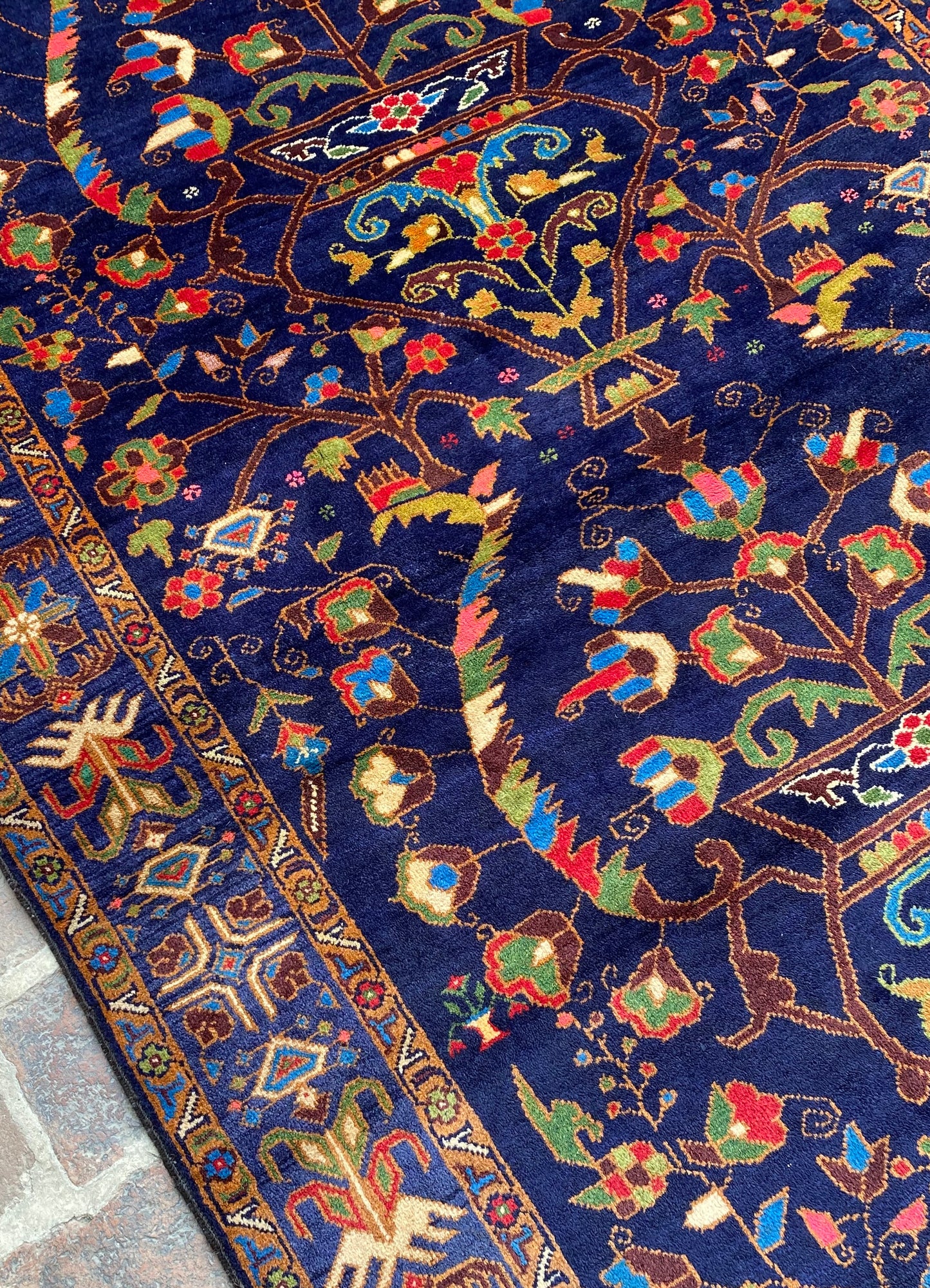 Handmade Afghan Traditional Balochi Rug 245 CM x 118 CM KAS#306