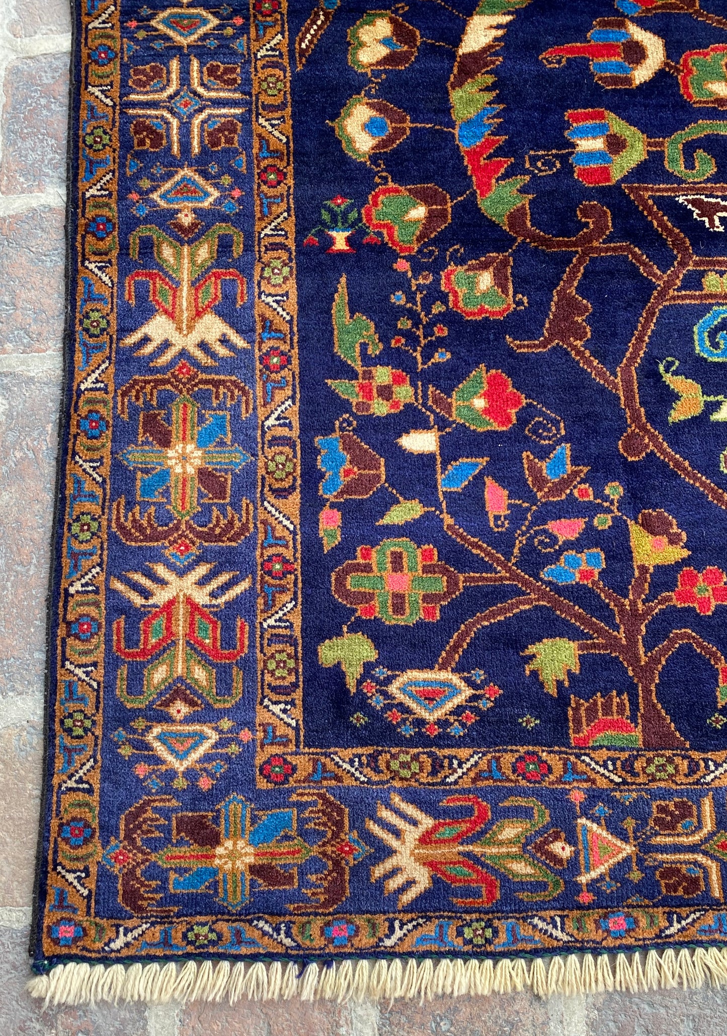 Handmade Afghan Traditional Balochi Rug 245 CM x 118 CM KAS#306