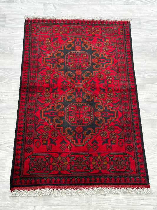 Hand Woven Afghan Traditional Khal Rug | 122 CM x 75 CM KSA#5036