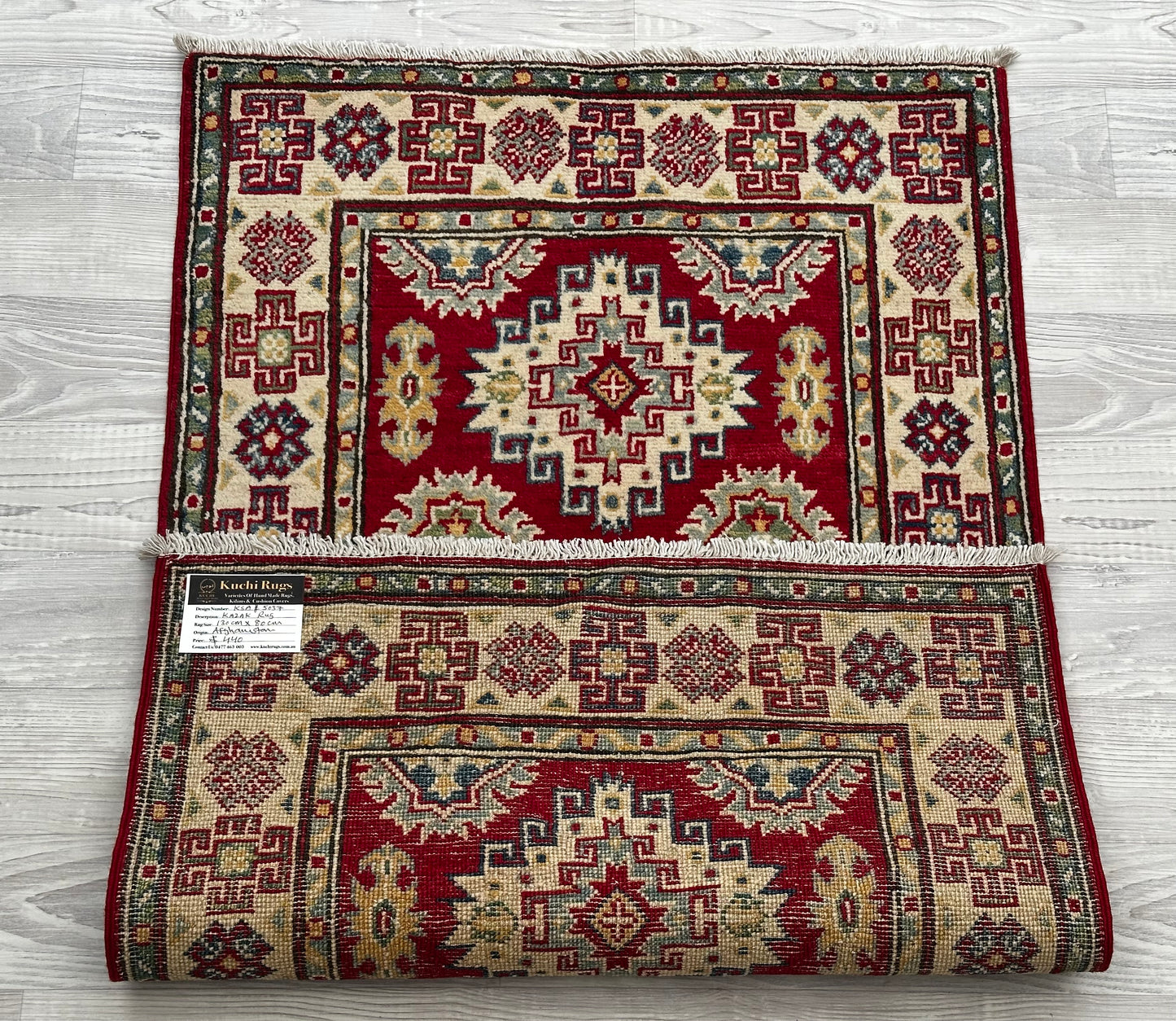 Handmade Red Kazak Rug 130 CM x 80CM KAS#5037