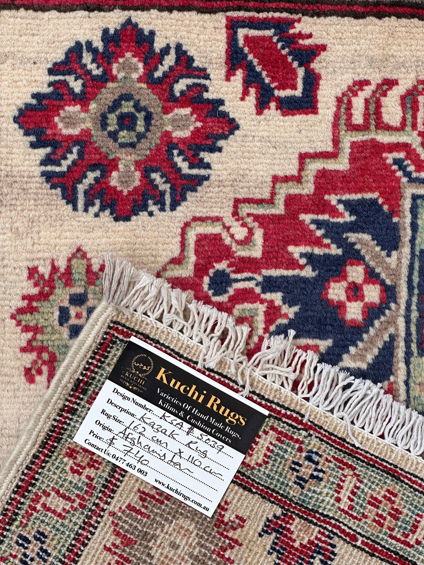 Handmade Traditional Kazak Rug ( 162 CM x 110 CM ) KSA#5039