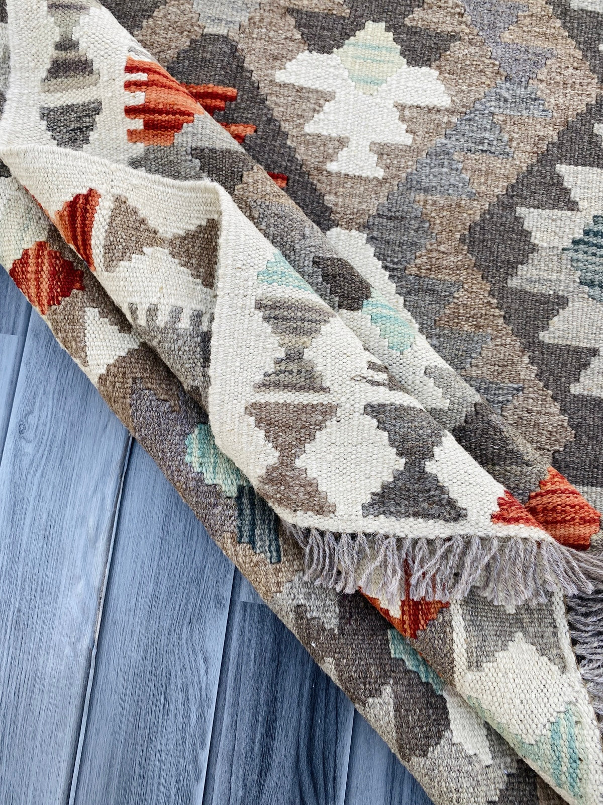 Handmade Afghan Chobi Kilim Rug 125 CM x 90 CM ( SS # 17 ).