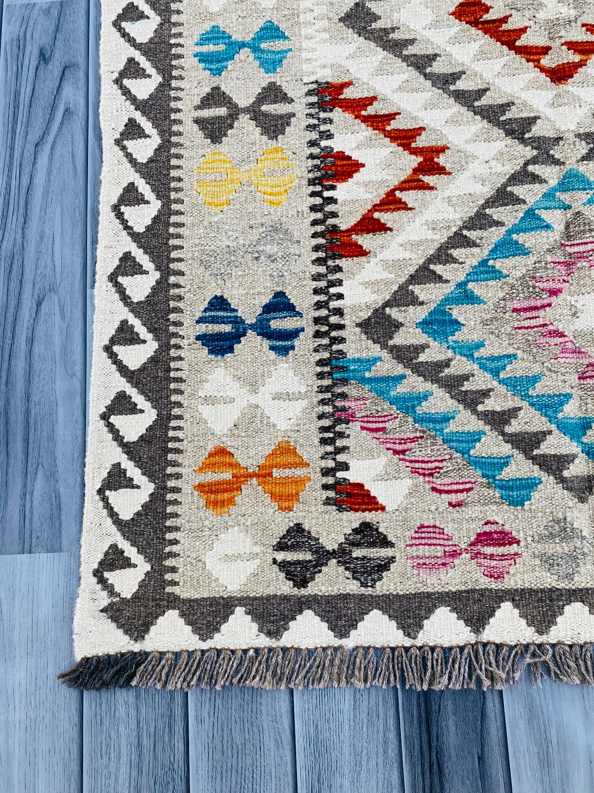Handmade Afghan Chobi Kilim Rug 143 CM x 99 CM ( SS # 03 ).