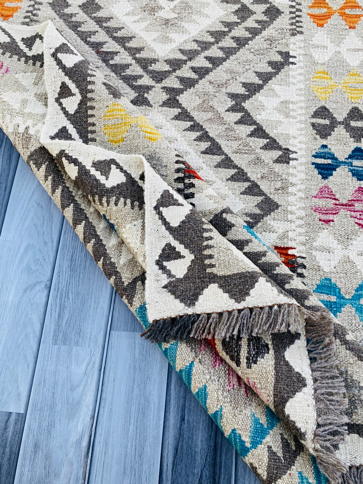 Handmade Afghan Chobi Kilim Rug 143 CM x 99 CM ( SS # 03 ).