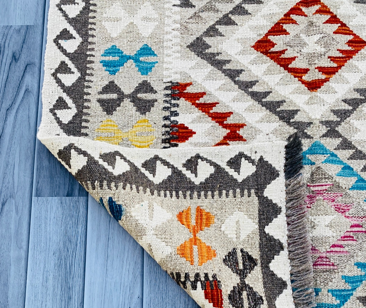 Handmade Afghan Chobi Kilim Rug 143 CM x 99 CM ( SS # 03 ).